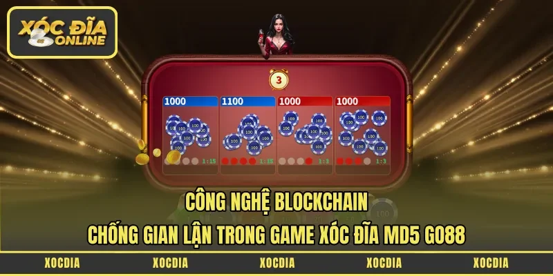 Công nghệ blockchain chống gian lận trong game xóc đĩa MD5 Go88 