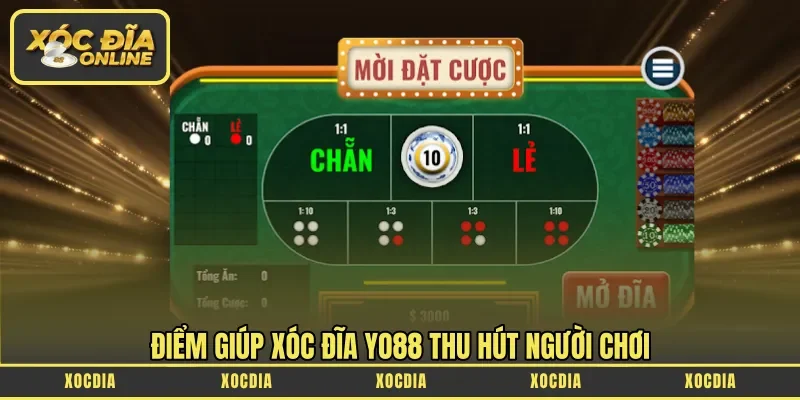 Điểm giúp xóc đĩa Yo88 thu hút người chơi